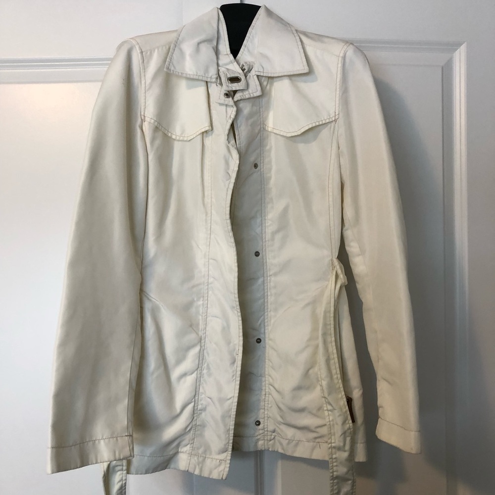 White Zara rain coat